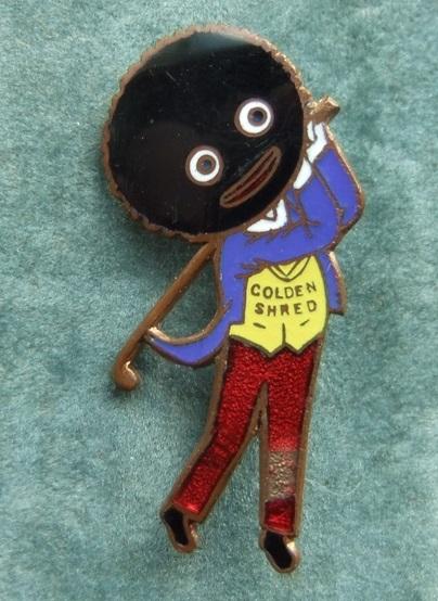 Robertson Jolly Golly Golfer badge LINE BETWEEN LIPS