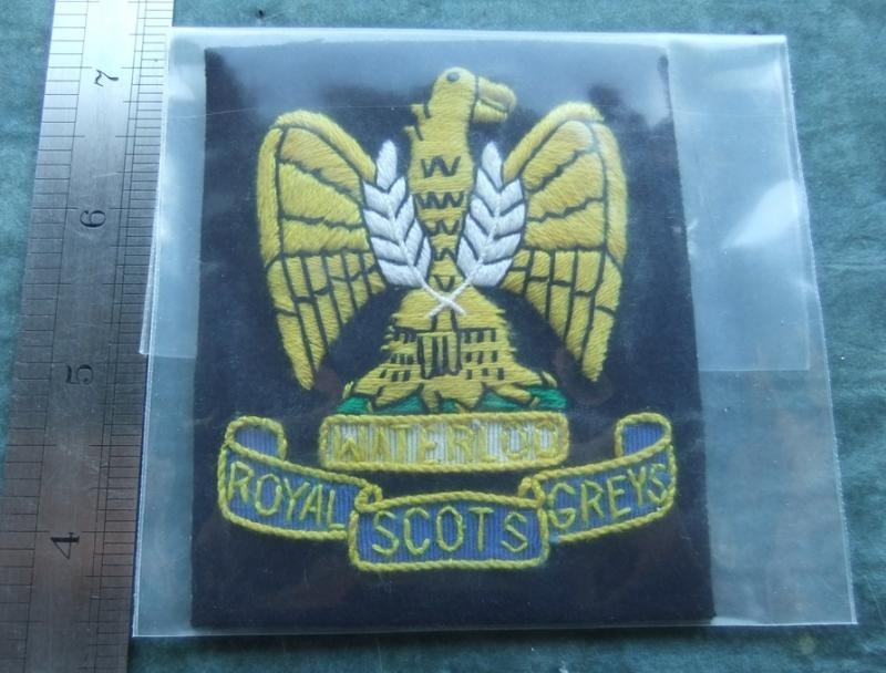 Royal Scots Greys Waterloo Blazer Badge