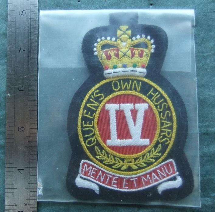 4th Queens Own Hussars Blazer Badge