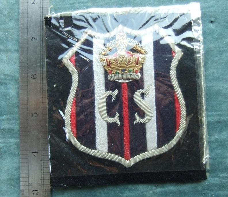 Civil Service CS Blazer Badge Kings Crown ww2