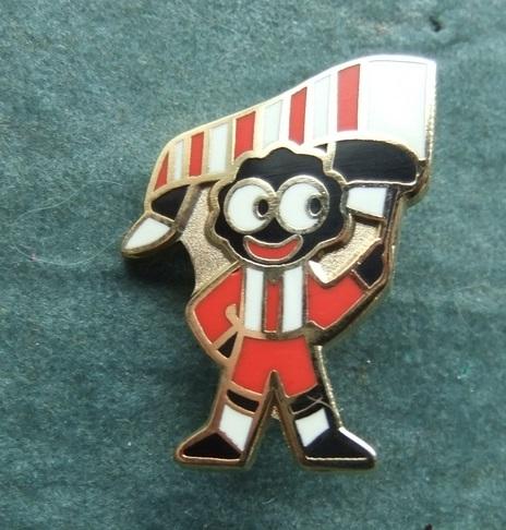 Golly Footballer Red White Kit Badge Non Robertsons issue