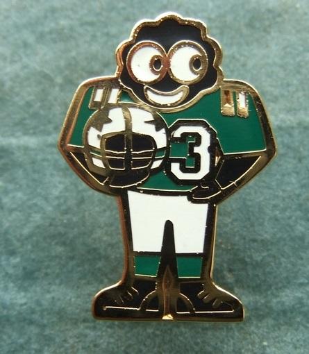 Golly American Footballer Green Badge Non Robertsons issue