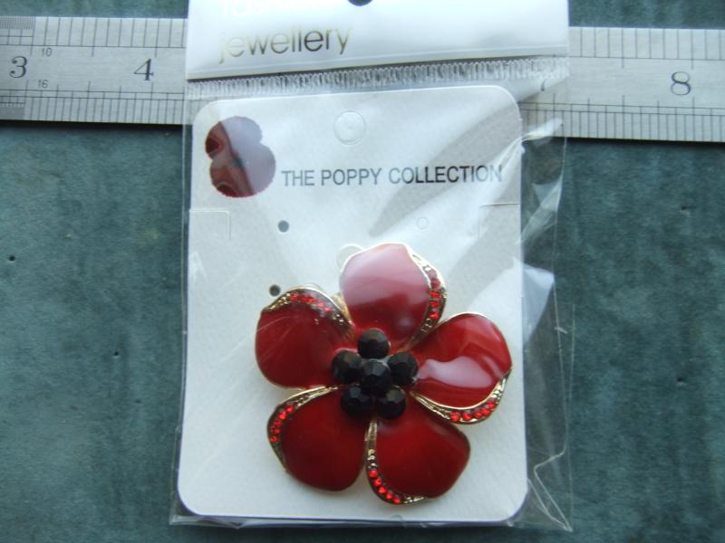 Remembrance Day Poppy Brooch