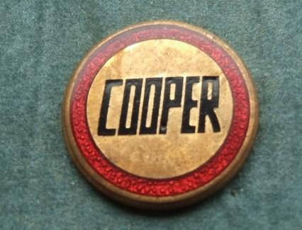 Mini Cooper Motor Car insert decal disc badge c1980s