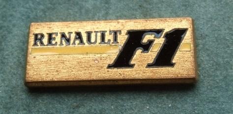 Renault F1 Motor Car insert decal badge c1980s