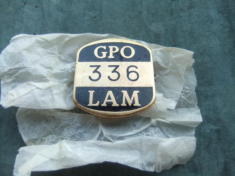 Post Office GPO badge lam lancaster morecambe