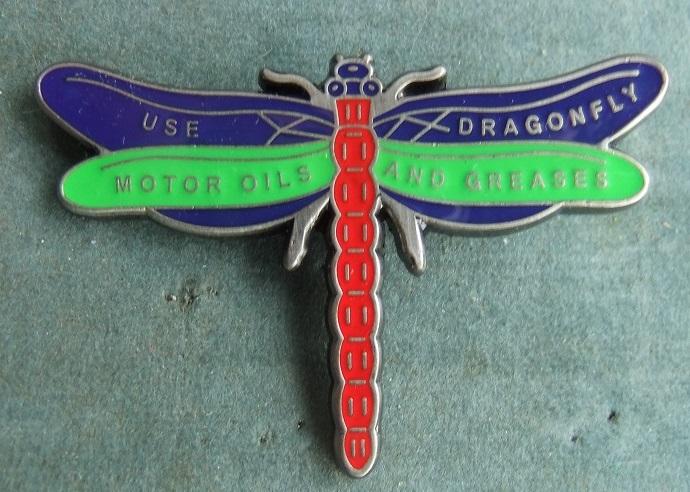 Petrol Oil Badge Dragonfly Motor Oils & Greases REPRO