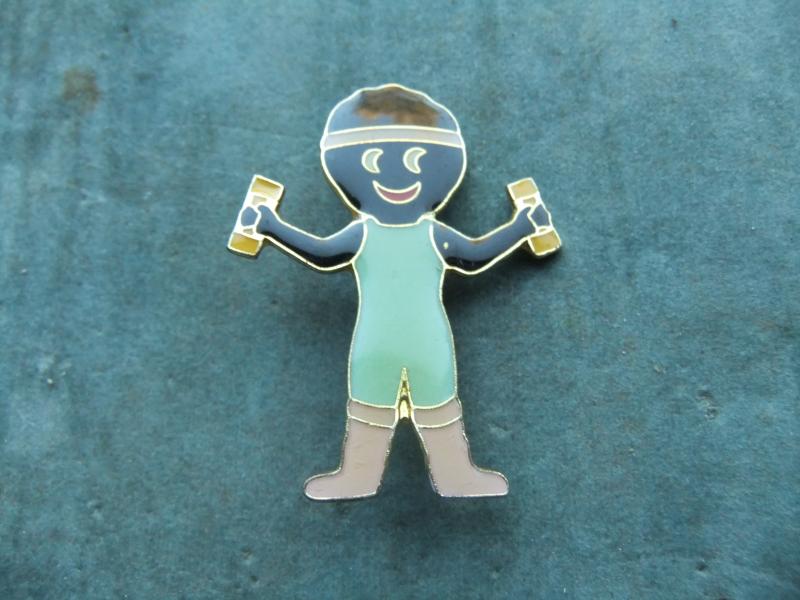 Robertsons golly badge Keep Fit 1993 94 large acrylic