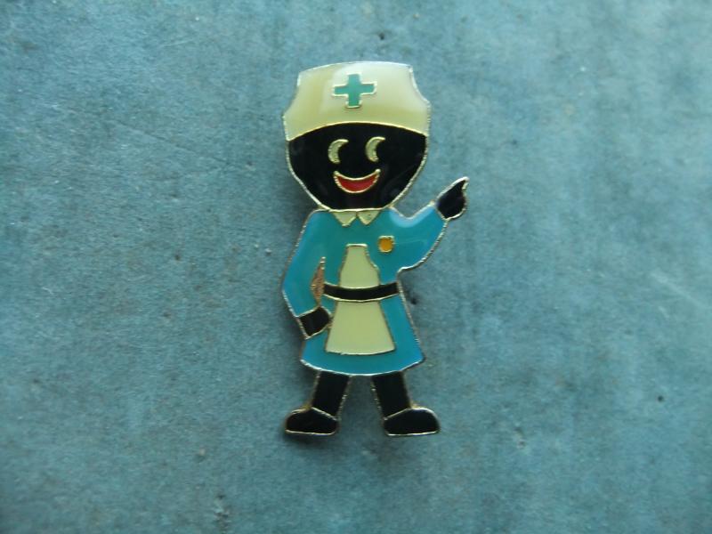 Robertsons golly badge Nurse 1993 94 large acrylic green x
