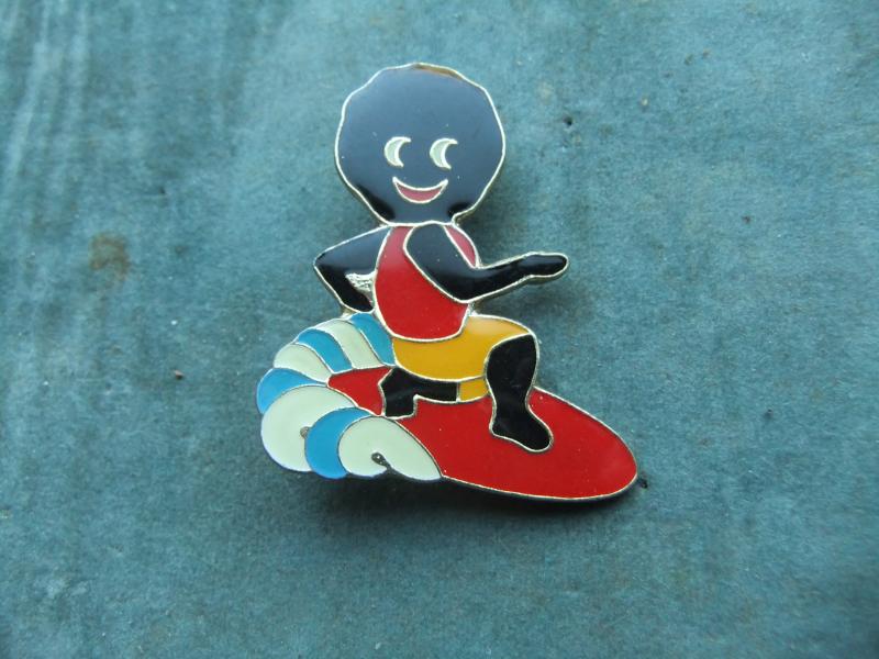 Robertsons golly badge surfer 1993 94 large acrylic
